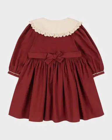 Konges Slojd Girl's Lace-Collar Organic Cotton Dress, Size 18M-10 | Thumbnail 2 Konges Slojd Girl's Lace-Collar Organic Cotton Dress, Size 18M-10 | Thumbnail 2