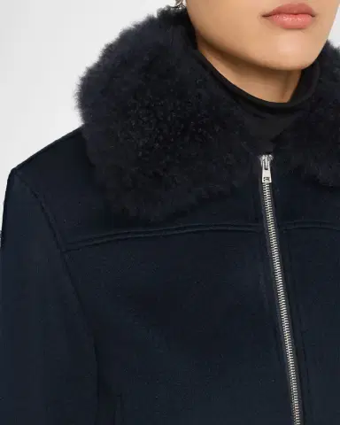 Yves Salomon Cashmere-Blend Bomber Jacket with Removable Shearling Collar | Thumbnail 5 Yves Salomon Cashmere-Blend Bomber Jacket with Removable Shearling Collar | Thumbnail 5