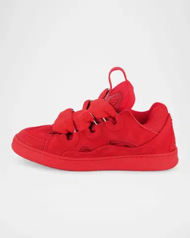 Lanvin Kid's Curb Lace-Up Sneakers, Kids | Thumbnail 2 Lanvin Kid's Curb Lace-Up Sneakers, Kids | Thumbnail 2
