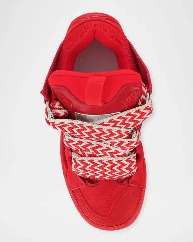 Lanvin Kid's Curb Lace-Up Sneakers, Kids | Thumbnail 5 Lanvin Kid's Curb Lace-Up Sneakers, Kids | Thumbnail 5