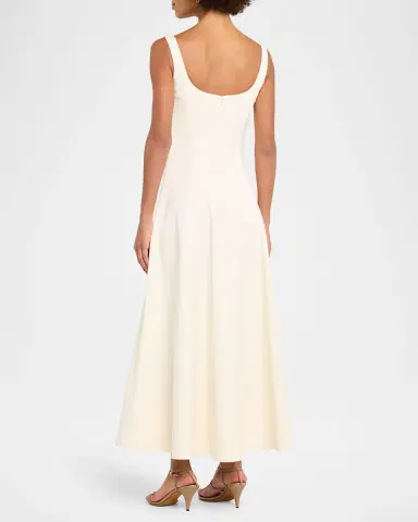 Lela Rose Peony Embroidered Sleeveless Midi Dress | Thumbnail 3 Lela Rose Peony Embroidered Sleeveless Midi Dress | Thumbnail 3