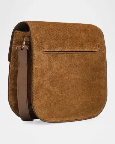 Tom Ford Tara Mini Flap Crossbody Bag in Suede and Leather | Thumbnail 3 Tom Ford Tara Mini Flap Crossbody Bag in Suede and Leather | Thumbnail 3