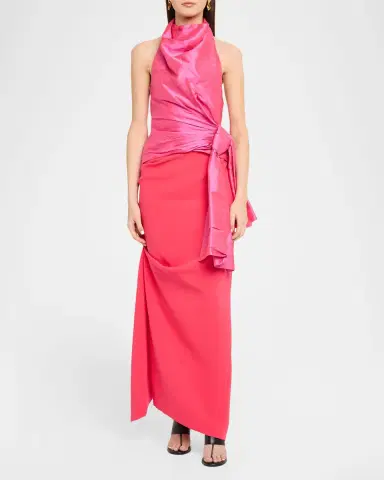 Christopher John Rogers Silk Sarong Top | Thumbnail 2 Christopher John Rogers Silk Sarong Top | Thumbnail 2