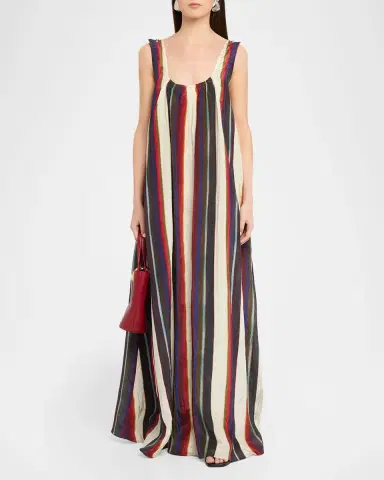 CHRISTOPHER JOHN ROGERS Morris Stripe Sleeveless Maxi Dress | Thumbnail 2 CHRISTOPHER JOHN ROGERS Morris Stripe Sleeveless Maxi Dress | Thumbnail 2