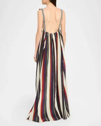 CHRISTOPHER JOHN ROGERS Morris Stripe Sleeveless Maxi Dress | Thumbnail 3 CHRISTOPHER JOHN ROGERS Morris Stripe Sleeveless Maxi Dress | Thumbnail 3