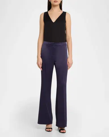 Ungaro Kyra Flare-Leg Satin Pants | Thumbnail 2 Ungaro Kyra Flare-Leg Satin Pants | Thumbnail 2