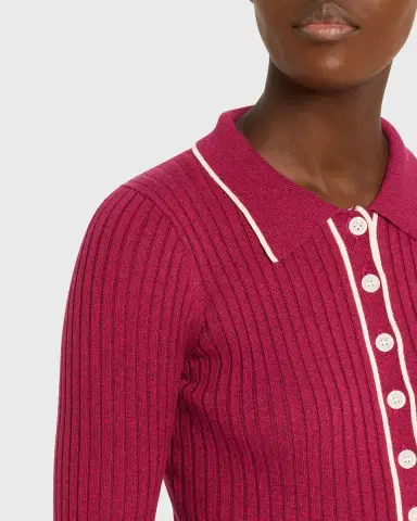 Anna Quan Ashlen Button-Front Rib-Knit Top | Thumbnail 5 Anna Quan Ashlen Button-Front Rib-Knit Top | Thumbnail 5