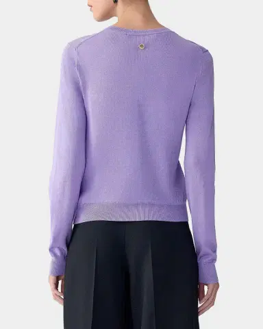 Carolina Herrera Silk-Cotton Crewneck Cardigan | Thumbnail 3 Carolina Herrera Silk-Cotton Crewneck Cardigan | Thumbnail 3