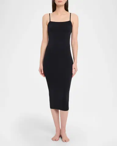 Wolford Fatal Sleeveless Bodycon Knit Velvet Midi Dress | Thumbnail 2 Wolford Fatal Sleeveless Bodycon Knit Velvet Midi Dress | Thumbnail 2