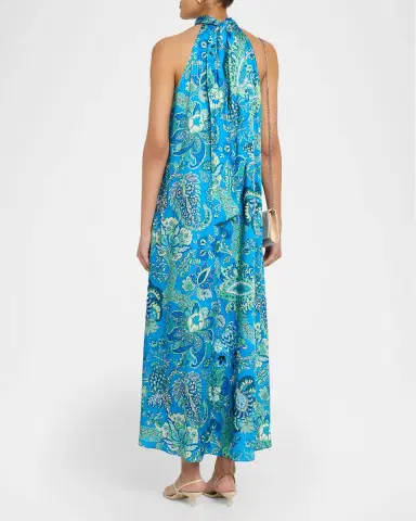 Ungaro Sabine Floral-Print Rhinestone Halter Maxi Dress | Thumbnail 3 Ungaro Sabine Floral-Print Rhinestone Halter Maxi Dress | Thumbnail 3