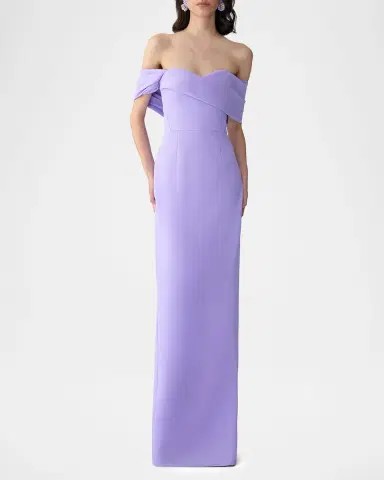 Carolina Herrera Sofia Off-The-Shoulder Column Gown | Thumbnail 2 Carolina Herrera Sofia Off-The-Shoulder Column Gown | Thumbnail 2