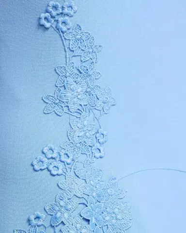 Oscar de la Renta Sleeveless Porcelain Flowers Lace Midi Day Dress | Thumbnail 6 Oscar de la Renta Sleeveless Porcelain Flowers Lace Midi Day Dress | Thumbnail 6