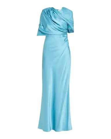 Stella McCartney Draped Capelet Satin Gown | Thumbnail 1 Stella McCartney Draped Capelet Satin Gown | Thumbnail 1