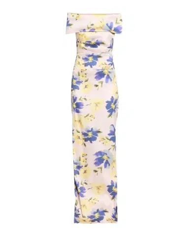 Rickie Freeman for Teri Jon Floral-Print Mikado Column Gown | Thumbnail 1 Rickie Freeman for Teri Jon Floral-Print Mikado Column Gown | Thumbnail 1