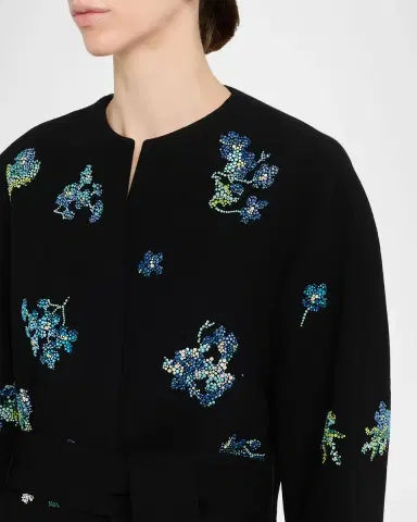 Libertine Bluebell Lane Embellished Cashmere Belted Open Coat | Thumbnail 5 Libertine Bluebell Lane Embellished Cashmere Belted Open Coat | Thumbnail 5