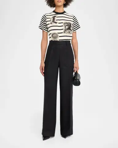 Libertine Heavy Linen Straight-Leg Sailor Pants | Thumbnail 2 Libertine Heavy Linen Straight-Leg Sailor Pants | Thumbnail 2