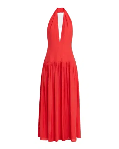 Proenza Schouler Tala Halter Viscose Georgette Dress | Thumbnail 1 Proenza Schouler Tala Halter Viscose Georgette Dress | Thumbnail 1