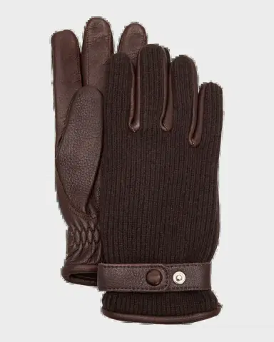 Hestra Gloves Men 's Christopher Elk Leather and Cashmere Knit Gloves | Thumbnail 2 Hestra Gloves Men 's Christopher Elk Leather and Cashmere Knit Gloves | Thumbnail 2