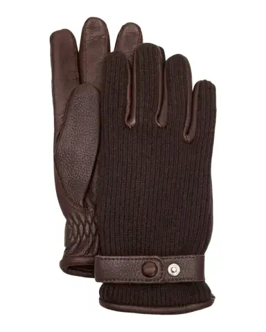 Hestra Gloves Men 's Christopher Elk Leather and Cashmere Knit Gloves | Thumbnail 1 Hestra Gloves Men 's Christopher Elk Leather and Cashmere Knit Gloves | Thumbnail 1