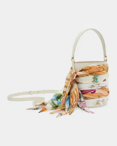 Ferragamo Scarf-Wrapped Leather Bucket Bag | Thumbnail 7 Ferragamo Scarf-Wrapped Leather Bucket Bag | Thumbnail 7
