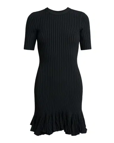 Proenza Schouler Leandra Rib Short-Sleeve Mini Dress | Thumbnail 1 Proenza Schouler Leandra Rib Short-Sleeve Mini Dress | Thumbnail 1