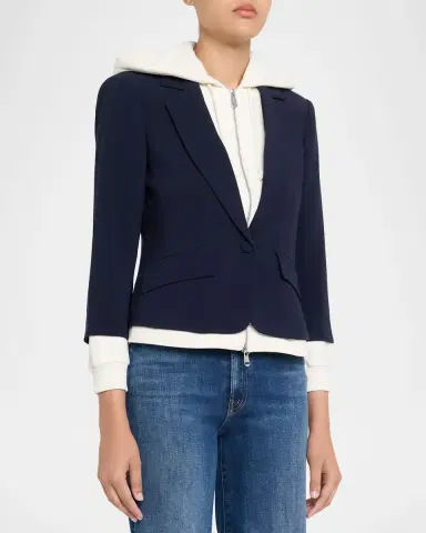 Cinq a Sept Khloe Le Petit Zip-Front Blazer | Thumbnail 4 Cinq a Sept Khloe Le Petit Zip-Front Blazer | Thumbnail 4