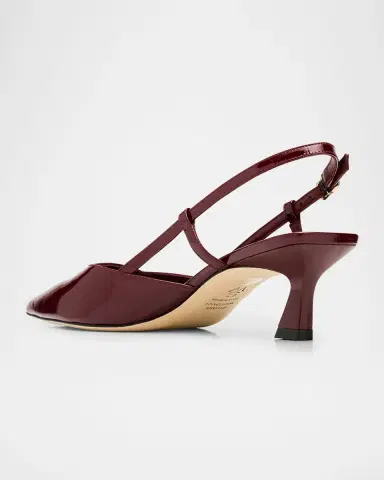 Stuart Weitzman Vinnie Patent Kitten Slingback Pumps | Thumbnail 4 Stuart Weitzman Vinnie Patent Kitten Slingback Pumps | Thumbnail 4