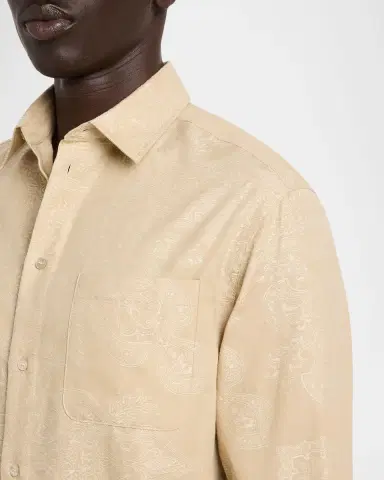 Etro en 's Paisley Jacquard Cotton Button-Down Shirt | Thumbnail 5 Etro en 's Paisley Jacquard Cotton Button-Down Shirt | Thumbnail 5
