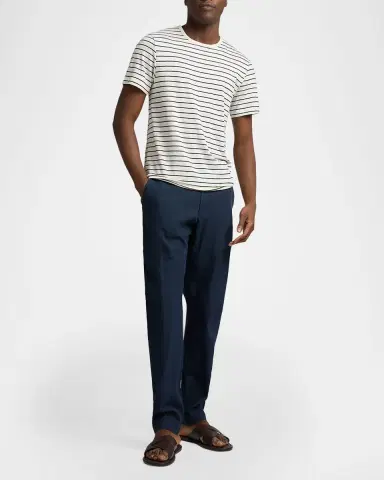 Onia Men's Stretch Linen Flat-Front Trousers | Thumbnail 2 Onia Men's Stretch Linen Flat-Front Trousers | Thumbnail 2