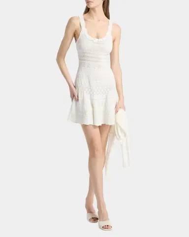 LoveShackFancy Darlena Fine Pointelle Knit Mini Dress | Thumbnail 7 LoveShackFancy Darlena Fine Pointelle Knit Mini Dress | Thumbnail 7