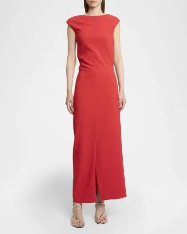 Proenza Schouler Damea Cap-Sleeve Matte Crepe Maxi Dress | Thumbnail 2 Proenza Schouler Damea Cap-Sleeve Matte Crepe Maxi Dress | Thumbnail 2