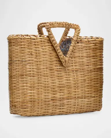Veronica Beard Vesper Woven Bamboo Tote Bag | Thumbnail 3 Veronica Beard Vesper Woven Bamboo Tote Bag | Thumbnail 3