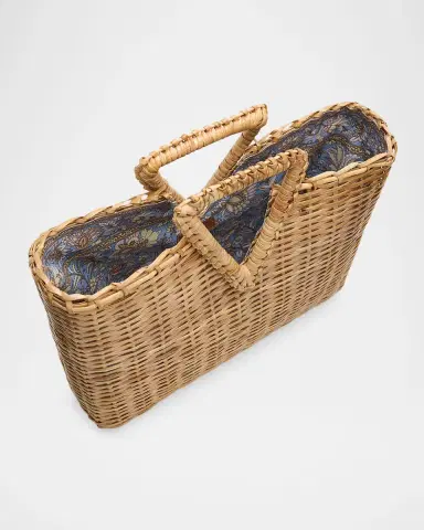 Veronica Beard Vesper Woven Bamboo Tote Bag | Thumbnail 4 Veronica Beard Vesper Woven Bamboo Tote Bag | Thumbnail 4