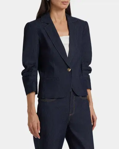 Cinq a Sept Khloe Petit Denim Blazer | Thumbnail 6 Cinq a Sept Khloe Petit Denim Blazer | Thumbnail 6
