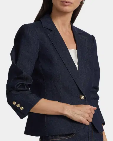 Cinq a Sept Khloe Petit Denim Blazer | Thumbnail 7 Cinq a Sept Khloe Petit Denim Blazer | Thumbnail 7