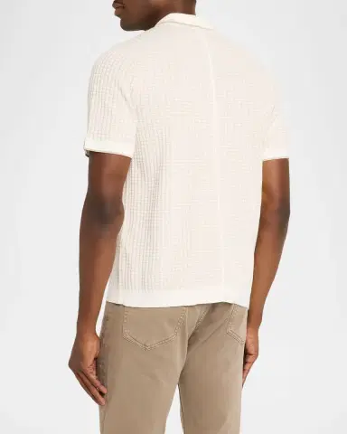 rag & bone Men 's Harvey Rib-Knit Polo Shirt | Thumbnail 3 rag & bone Men 's Harvey Rib-Knit Polo Shirt | Thumbnail 3