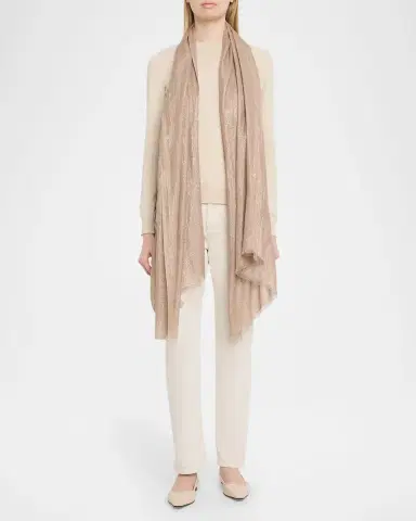 Brunello Cucinelli Sparkling Cashmere & Silk Scarf | Thumbnail 2 Brunello Cucinelli Sparkling Cashmere & Silk Scarf | Thumbnail 2