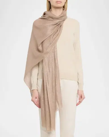 Brunello Cucinelli Sparkling Cashmere & Silk Scarf | Thumbnail 3 Brunello Cucinelli Sparkling Cashmere & Silk Scarf | Thumbnail 3
