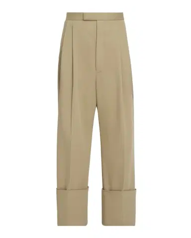 Thom Browne Men's Cotton High-Rise Pleated Wide Leg Trousers | Thumbnail 1 Thom Browne Men's Cotton High-Rise Pleated Wide Leg Trousers | Thumbnail 1