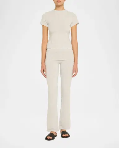 Skims Cotton Jersey Foldover Flare-Leg Pants | Thumbnail 2 Skims Cotton Jersey Foldover Flare-Leg Pants | Thumbnail 2