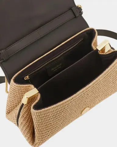 Ferragamo Leather-Trim Raffia Crossbody Bag | Thumbnail 4 Ferragamo Leather-Trim Raffia Crossbody Bag | Thumbnail 4