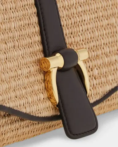Ferragamo Leather-Trim Raffia Crossbody Bag | Thumbnail 6 Ferragamo Leather-Trim Raffia Crossbody Bag | Thumbnail 6