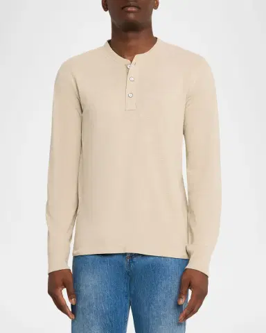 rag & bone Men 's Classic Flame Henley Long-Sleeve T-Shirt | Thumbnail 4 rag & bone Men 's Classic Flame Henley Long-Sleeve T-Shirt | Thumbnail 4
