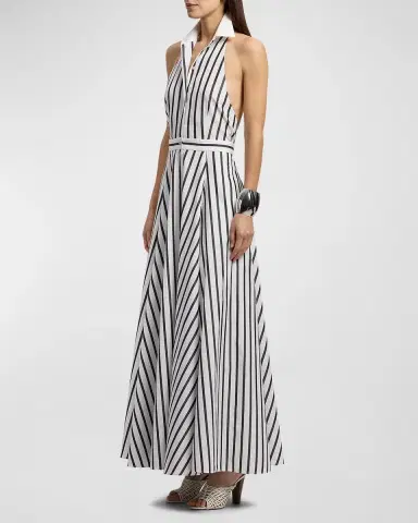 Ralph Lauren Collection Eldred Striped Cotton Day Dress | Thumbnail 5 Ralph Lauren Collection Eldred Striped Cotton Day Dress | Thumbnail 5