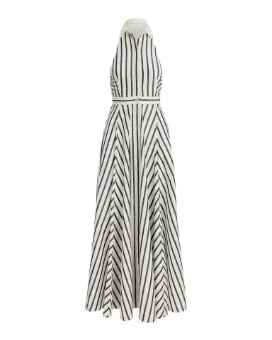 Ralph Lauren Collection Eldred Striped Cotton Day Dress | Thumbnail 1 Ralph Lauren Collection Eldred Striped Cotton Day Dress | Thumbnail 1