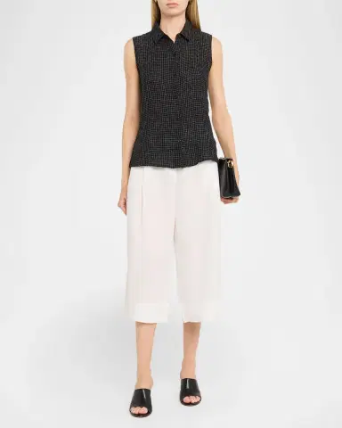 Eileen Fisher Crinkled Organic Linen Grid Shirt | Thumbnail 2 Eileen Fisher Crinkled Organic Linen Grid Shirt | Thumbnail 2