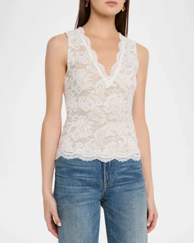 Generation Love Leila Lace V-Neck Tank Top | Thumbnail 4 Generation Love Leila Lace V-Neck Tank Top | Thumbnail 4