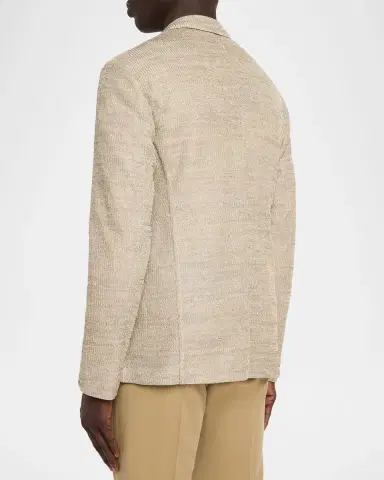 Emporio Armani Men 's Cotton Textured Knit Blazer | Thumbnail 3 Emporio Armani Men 's Cotton Textured Knit Blazer | Thumbnail 3