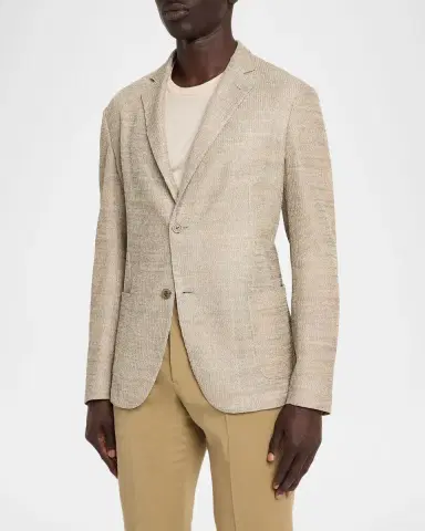 Emporio Armani Men 's Cotton Textured Knit Blazer | Thumbnail 4 Emporio Armani Men 's Cotton Textured Knit Blazer | Thumbnail 4