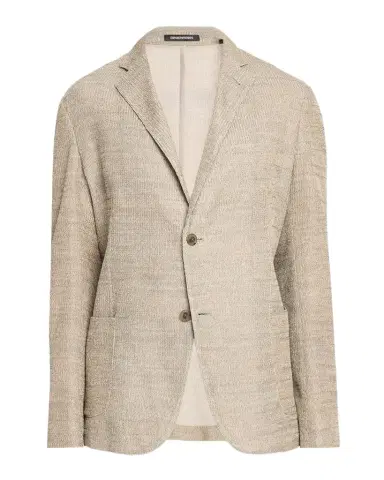 Emporio Armani Men 's Cotton Textured Knit Blazer | Thumbnail 1 Emporio Armani Men 's Cotton Textured Knit Blazer | Thumbnail 1